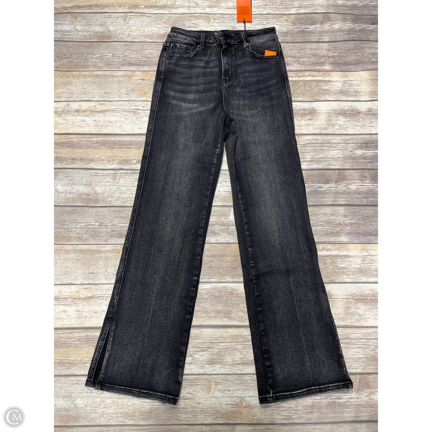 Jeans Flared By Risen In Black Denim, Size: 8