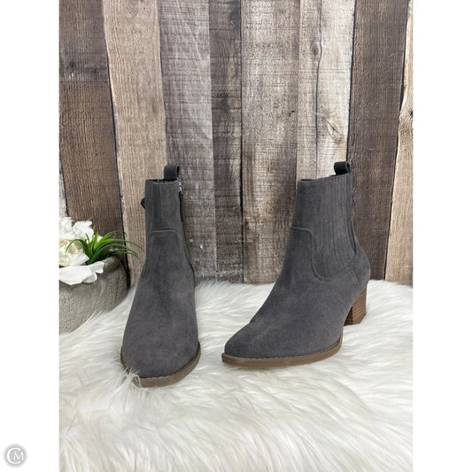 Boots Ankle Heels By Universal Thread In Grey, Size: 8