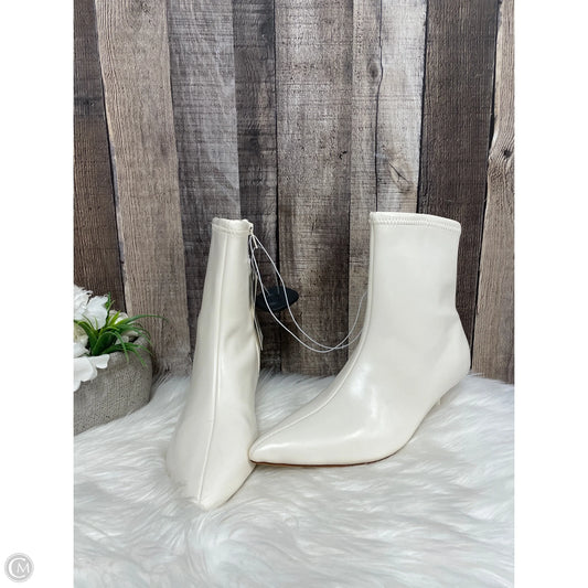 Boots Ankle Heels By A New Day In Ivory, Size: 7.5
