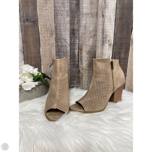 Boots Ankle Heels By Brash In Tan, Size: 9