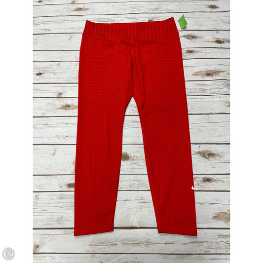 Athletic Leggings By Nike In Red, Size: Xl