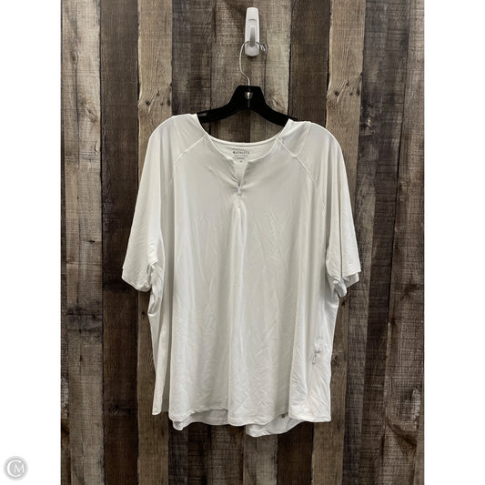 Athletic Top Short Sleeve By Athleta In White, Size: 2x