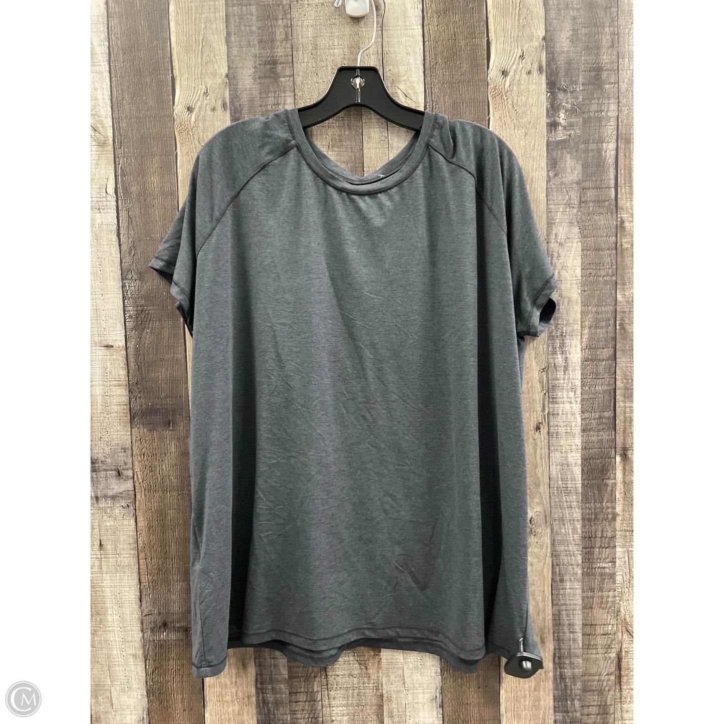 Top Short Sleeve By Eddie Bauer In Grey, Size: Xxl