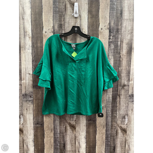 Top Short Sleeve By Worthington In Green, Size: Xl