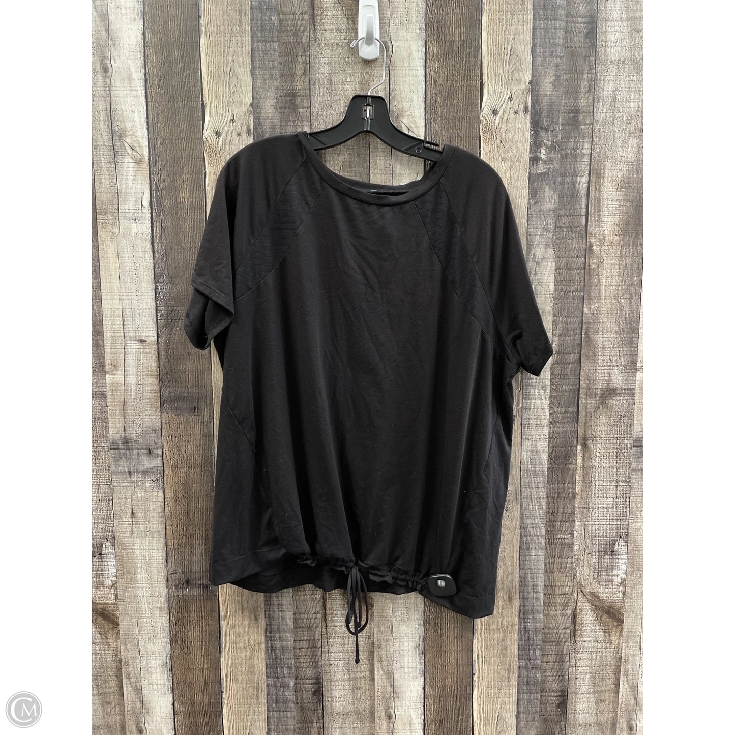 Athletic Top Short Sleeve By Tek Gear In Black, Size: 1x