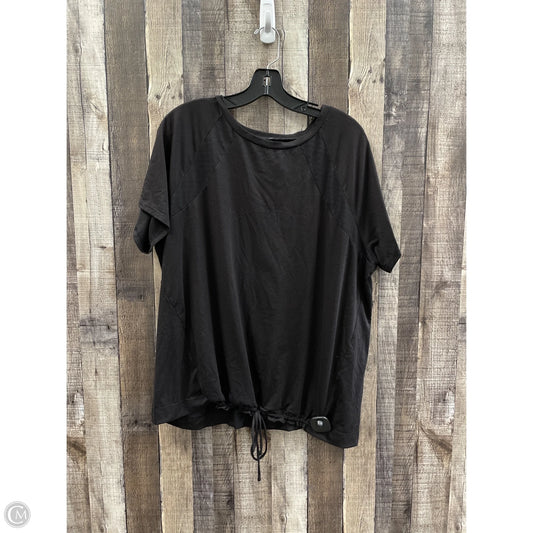 Athletic Top Short Sleeve By Tek Gear In Black, Size: 1x