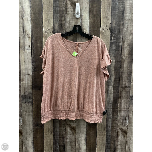 Top Short Sleeve By Sonoma In Pink, Size: 1x