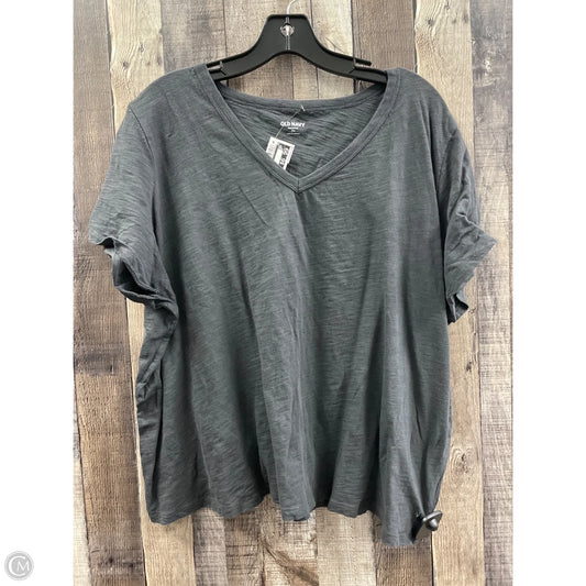 Top Short Sleeve Basic By Old Navy In Grey, Size: Xxl