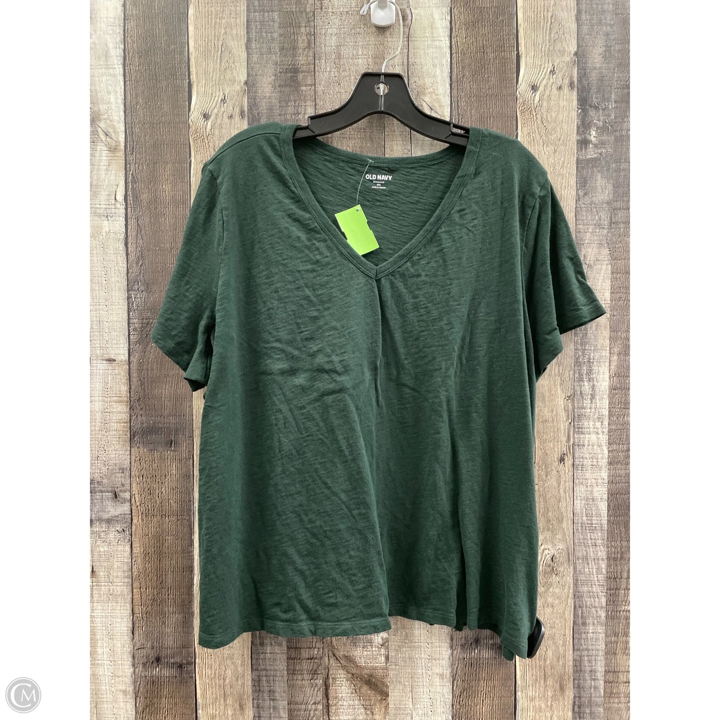 Top Short Sleeve Basic By Old Navy In Green, Size: Xxl
