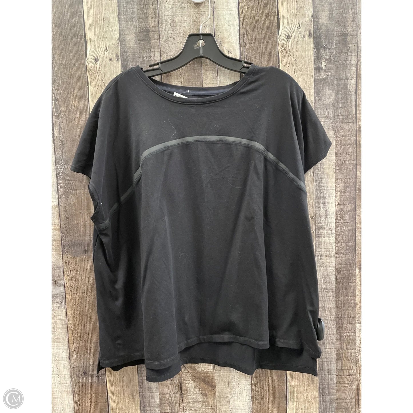 Athletic Top Short Sleeve By Cme In Black, Size: 1x