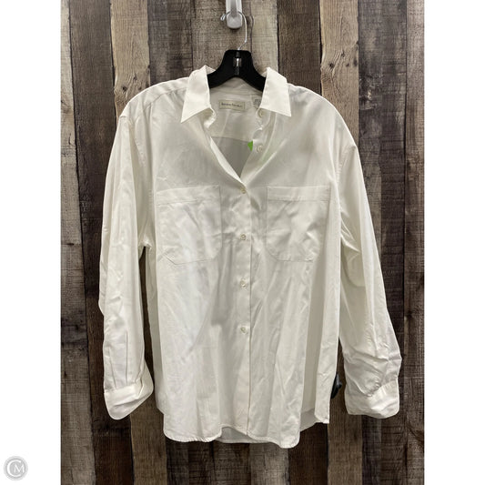 Top Long Sleeve By Banana Republic In White, Size: S