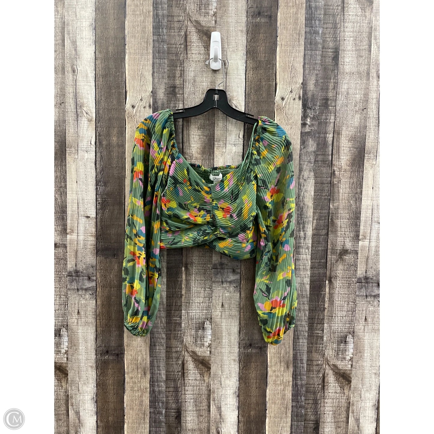 Top Long Sleeve By Japna In Green, Size: M