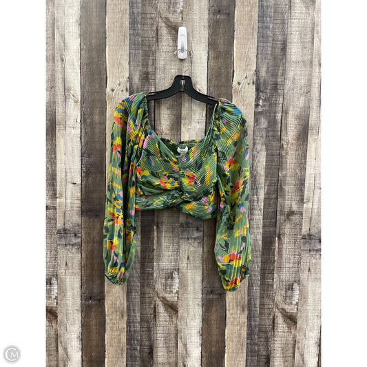 Top Long Sleeve By Japna In Green, Size: M