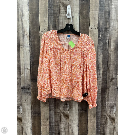 Top Long Sleeve By Old Navy In Orange, Size: Xs