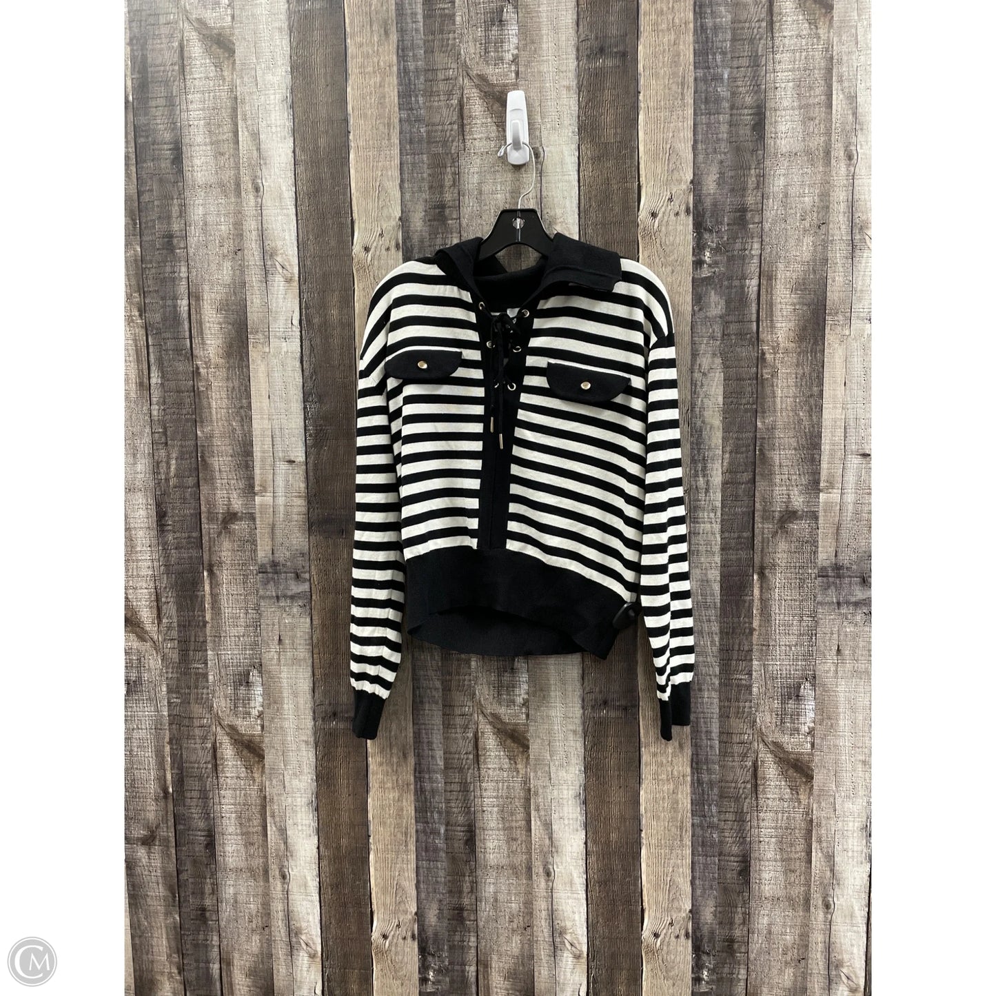 Sweater By Pink Rose In Striped Pattern, Size: L