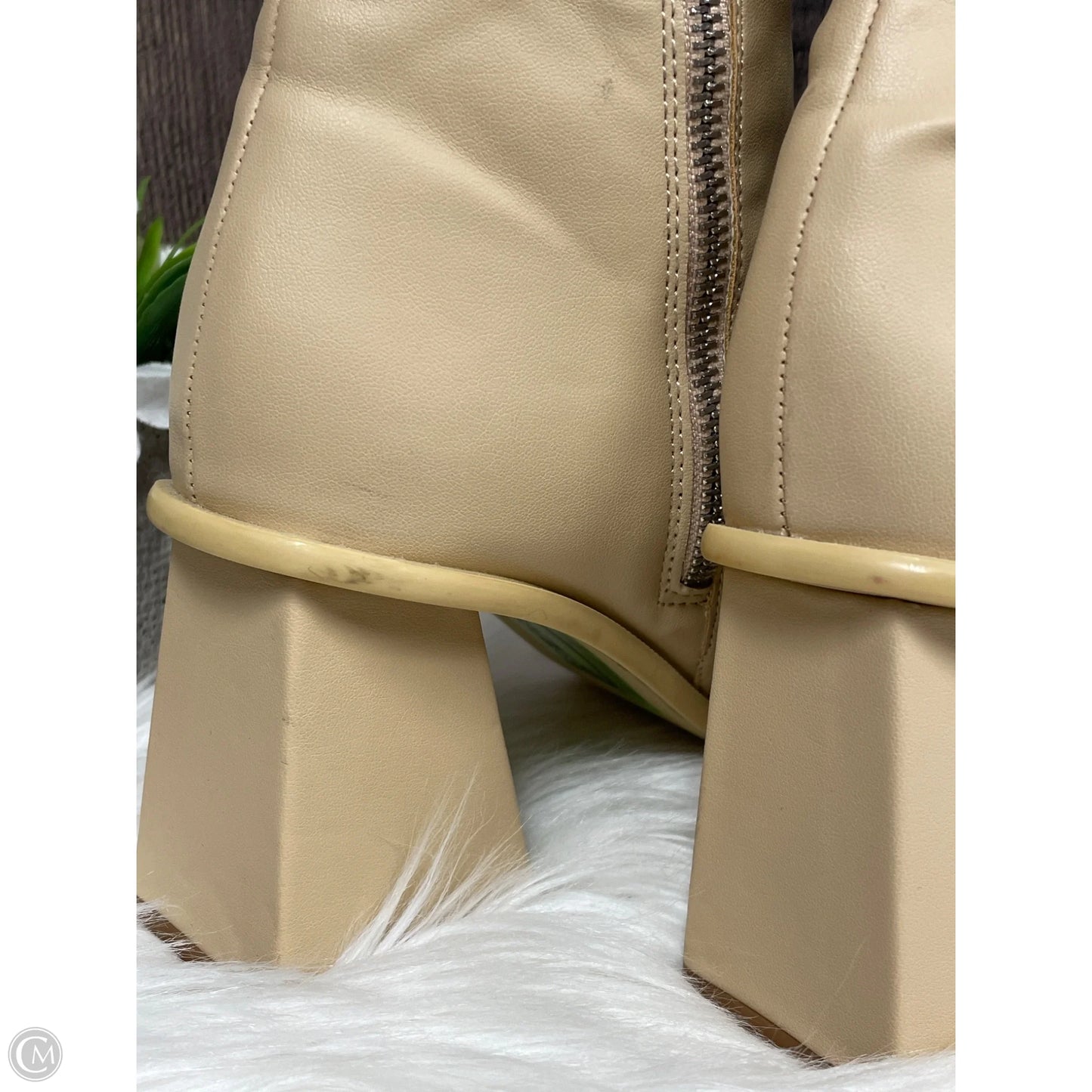 Boots Knee Heels By Cme In Tan, Size: 8