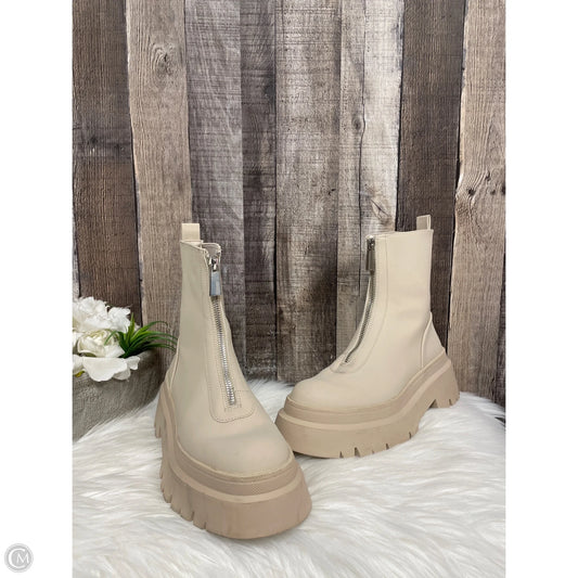 Boots Ankle Heels By Cme In Taupe, Size: 8