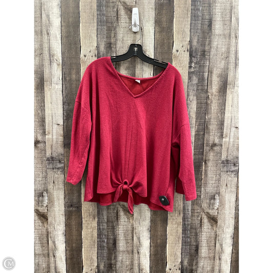 Top Long Sleeve By Old Navy In Maroon, Size: Xxl