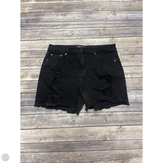 Shorts By Cme In Black Denim, Size: 16