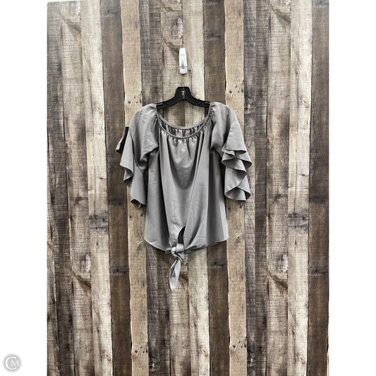 Top Long Sleeve By Cmf In Grey, Size: S