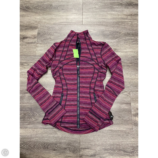 Athletic Jacket By Lululemon In Maroon, Size: 4