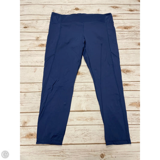 Athletic Leggings By Members Mark In Blue, Size: Xxl