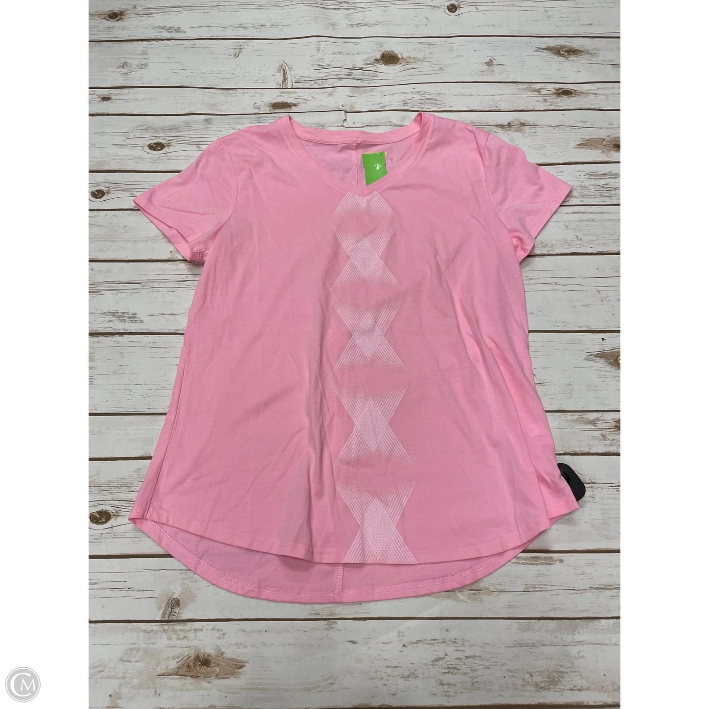 Athletic Top Short Sleeve By Tek Gear In Pink, Size: L