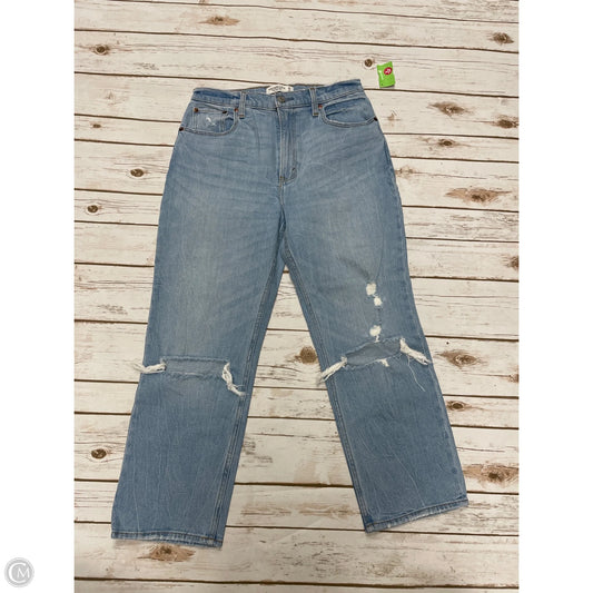 Jeans Straight By Abercrombie And Fitch In Blue Denim, Size: 8