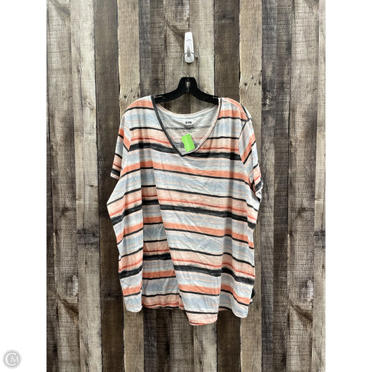 Top Short Sleeve By Evri In Multi-colored, Size: 4x