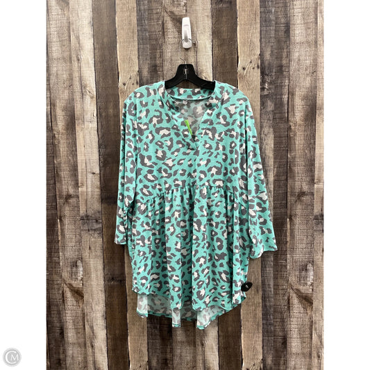 Top 3/4 Sleeve By Honeyme In Animal Print, Size: 3x