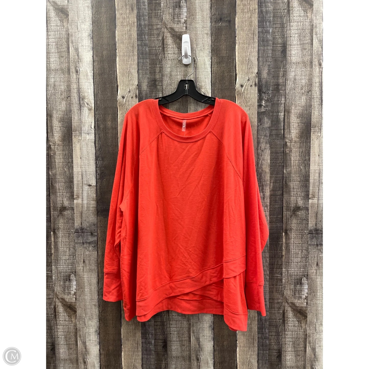 Athletic Top Long Sleeve Collar By Mta Pro In Red, Size: 3x