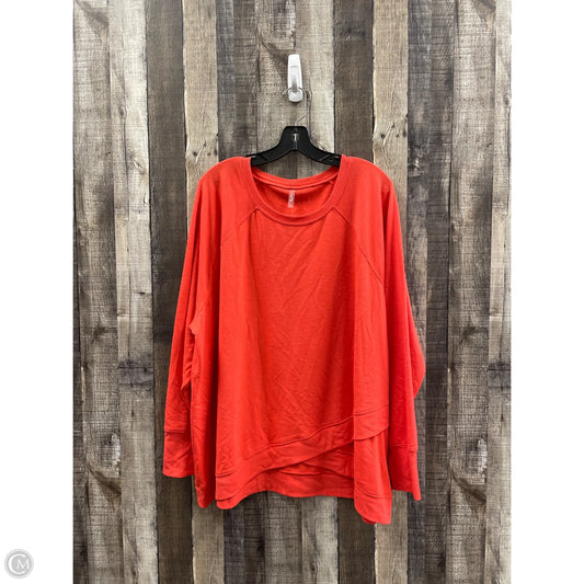 Athletic Top Long Sleeve Collar By Mta Pro In Red, Size: 3x