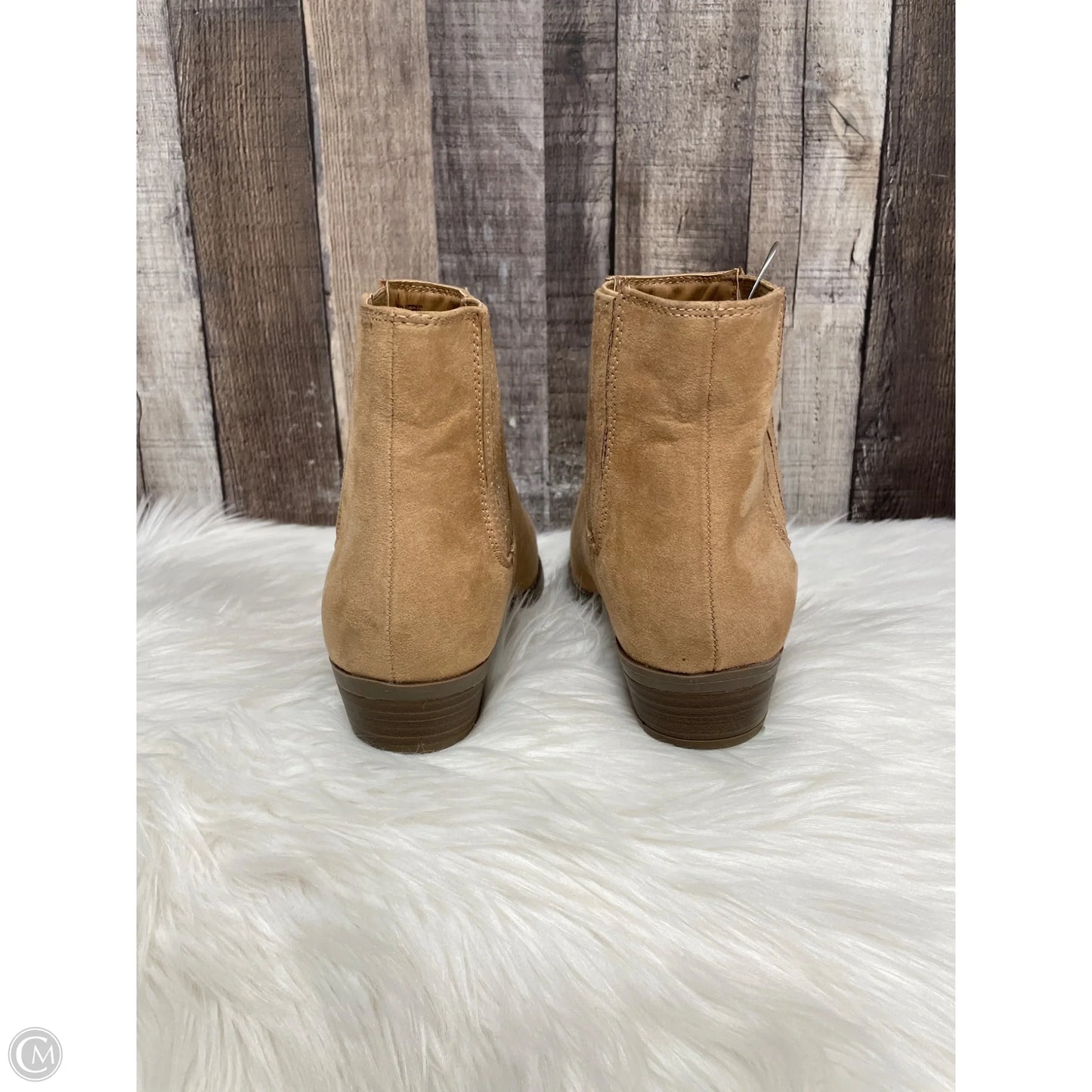 Boots Ankle Heels By Universal Thread In Tan, Size: 8.5