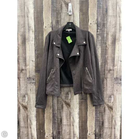 Jacket Moto By Cme In Grey, Size: Xl