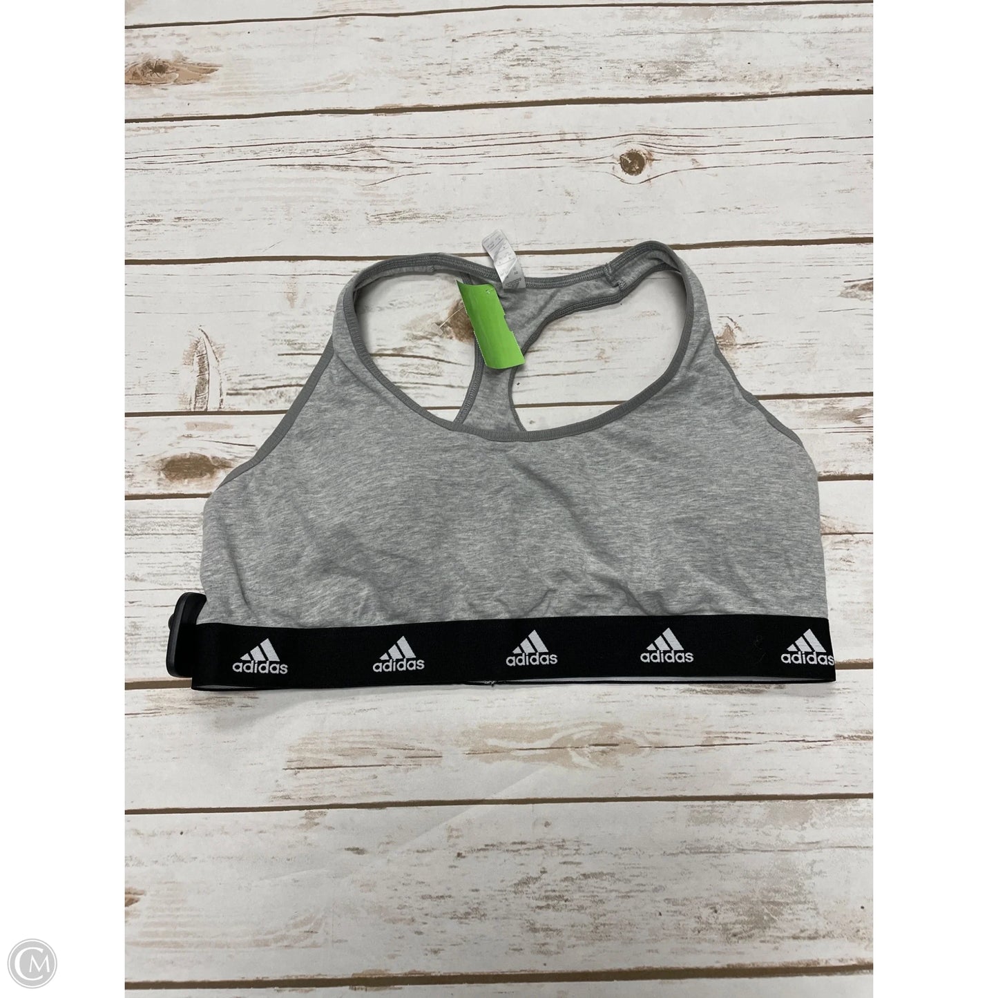 Athletic Bra By Adidas In Grey, Size: Xl