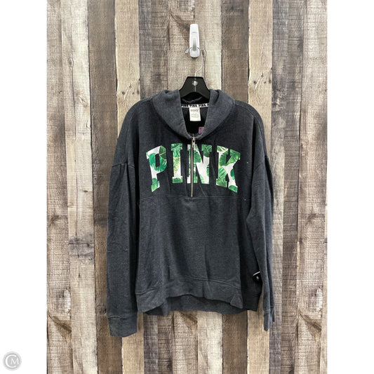Sweatshirt Collar By Pink In Black, Size: M
