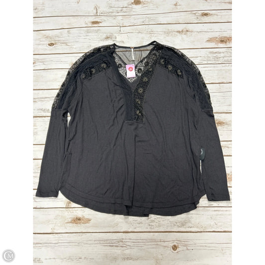 Top Long Sleeve By Free People In Black, Size: M