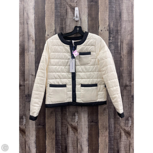 Jacket Puffer & Quilted By Cme In Black & White, Size: S