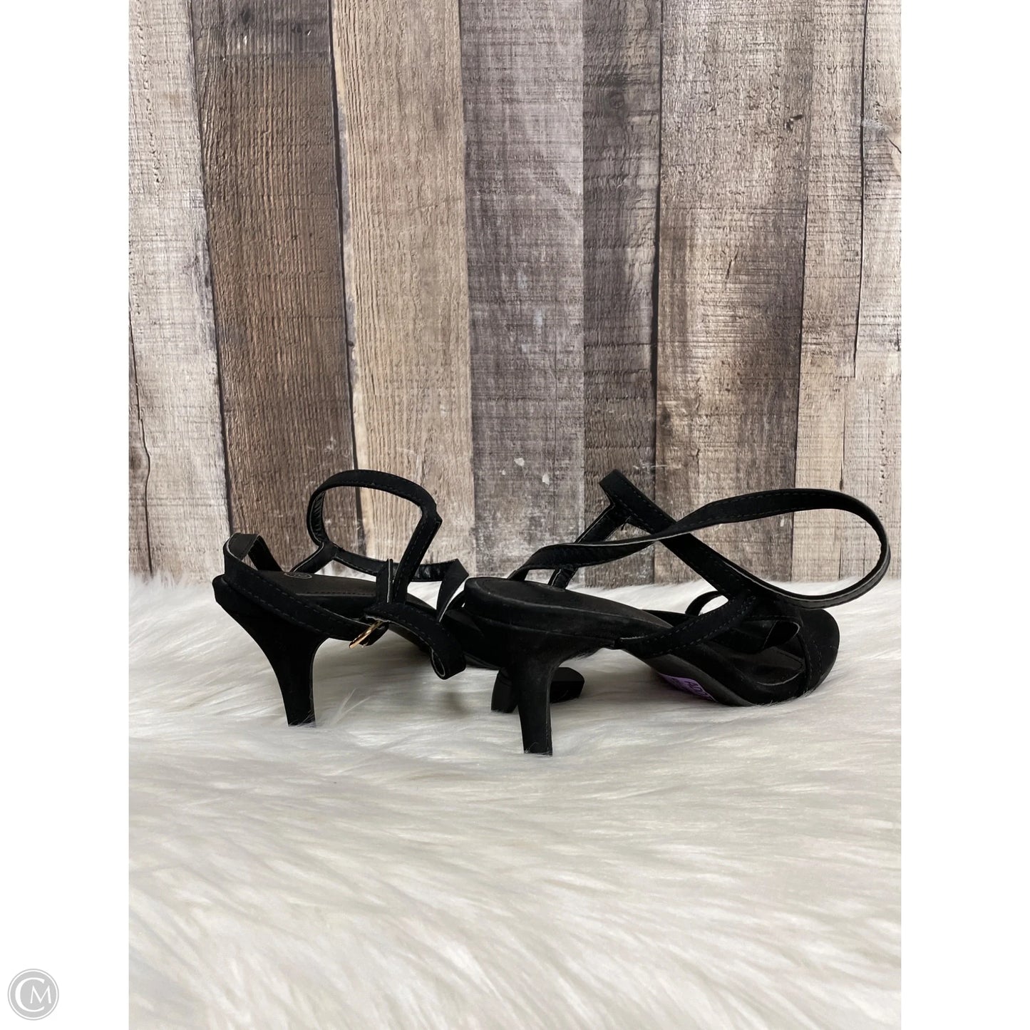 Sandals Heels Stiletto By Cmf In Black, Size: 6.5