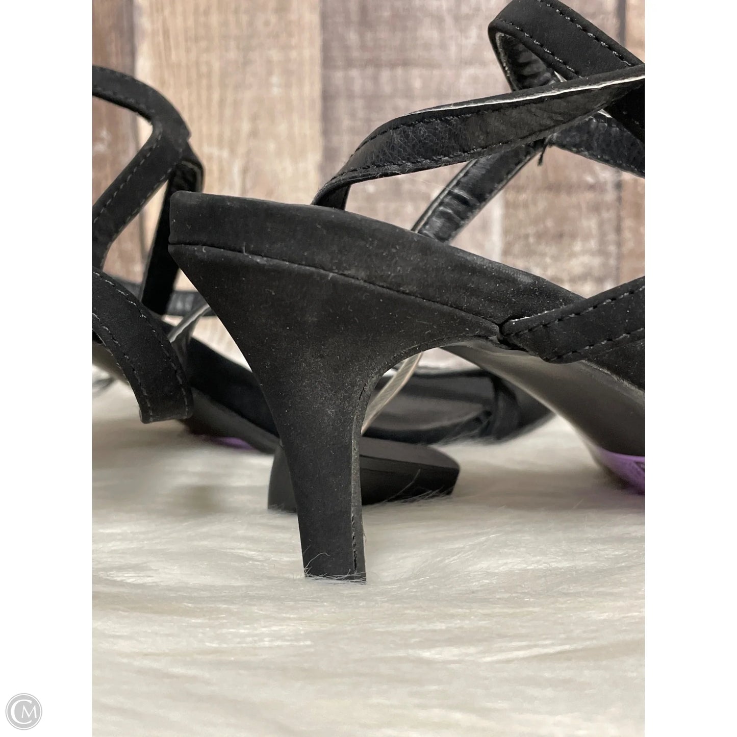 Sandals Heels Stiletto By Cmf In Black, Size: 6.5