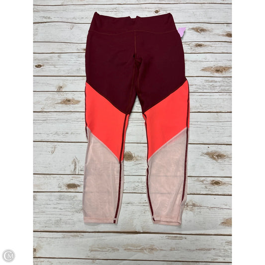 Athletic Leggings By Fabletics In Red, Size: L