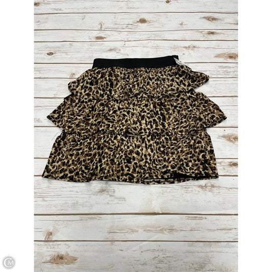 Skirt Mini & Short By Coco Bianco In Animal Print, Size: M