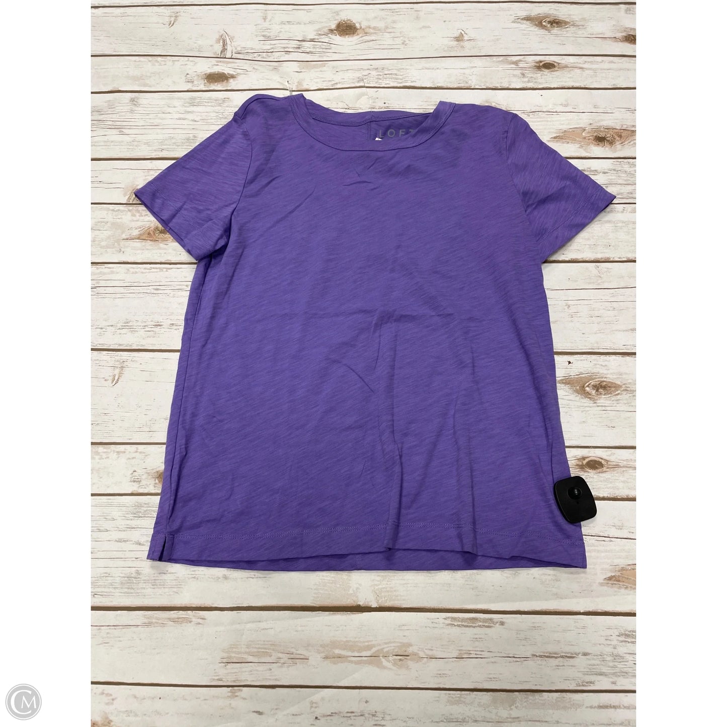 Top Short Sleeve Basic By Loft In Purple, Size: S