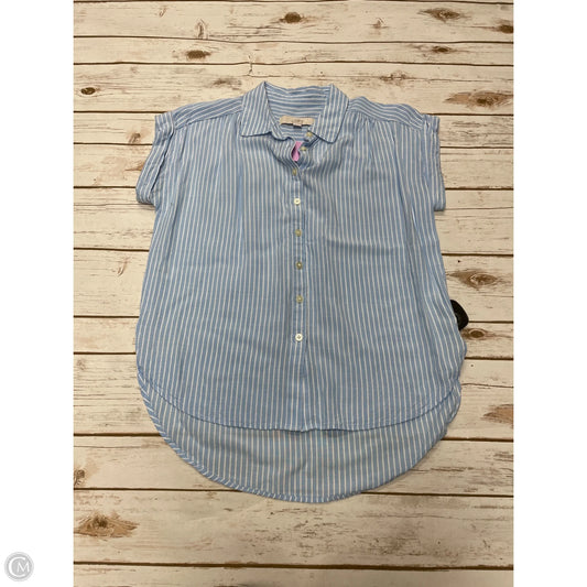 Top Short Sleeve By Loft In Blue, Size: Xxs