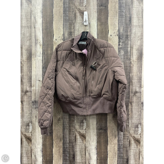 Coat Puffer & Quilted By Flx In Brown, Size: M