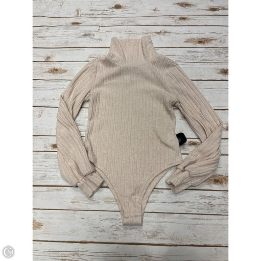 Top Long Sleeve By Shein In Tan, Size: S