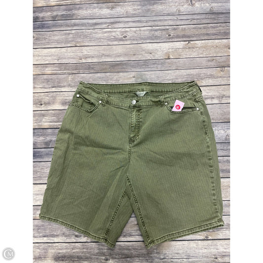 Shorts By Cj Banks In Green, Size: 18