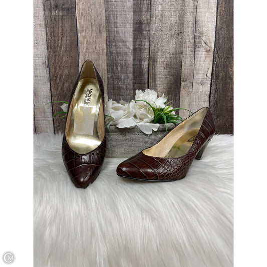 Shoes Heels Block By Michael By Michael Kors In Brown, Size: 6