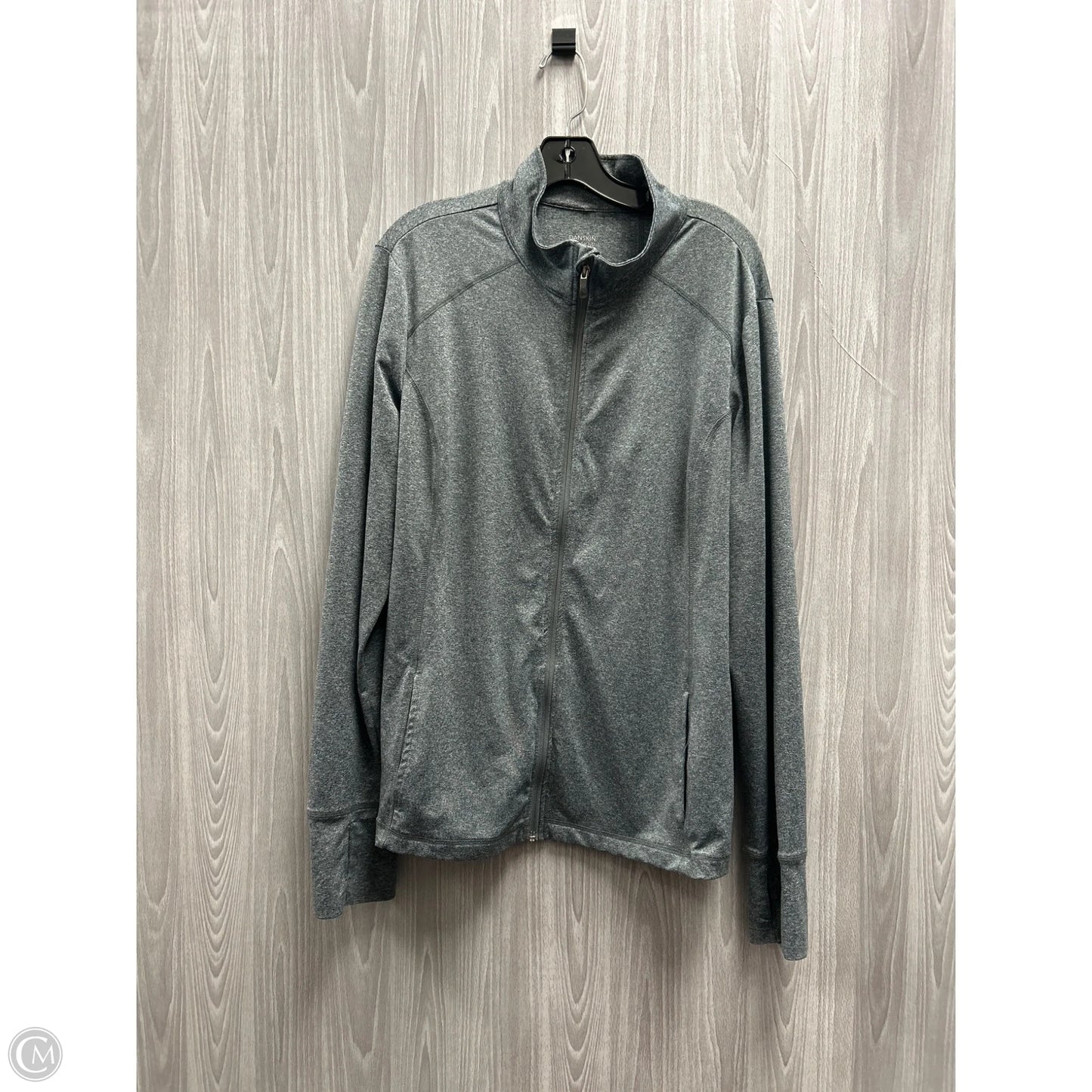 Athletic Jacket By Danskin In Grey, Size: Xxl