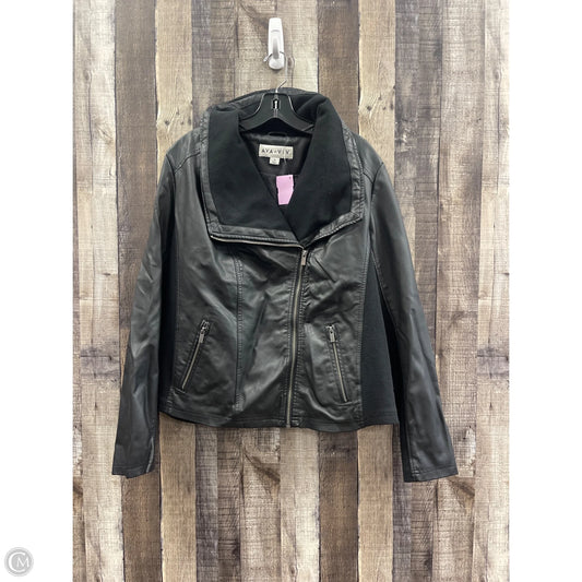 Jacket Moto By Ava & Viv In Black, Size: 1x